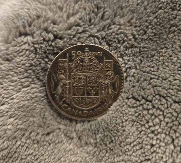Other - 1940 Canadian 50 Cents Half Dollar Silver Coin King George VI